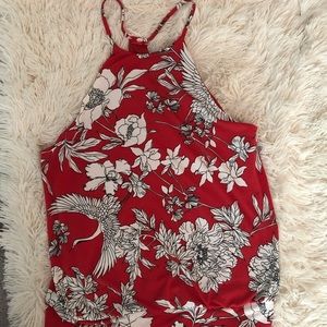 NWOT Express Red Halter Top